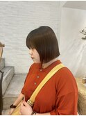 パツっと切りっぱなしボブ