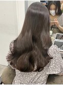 ブリーチなし透明感カラー/韓国風こなれミディ/髪質改善/新宿