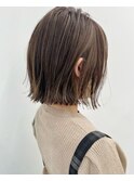 大人ショート 切りっぱなしボブ
