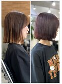 小顔ネビージュワンレン/縮毛矯正/髪質改善/ツヤ髪/くせ毛