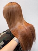 髪質改善 ロング ストレート 20代30代 艶髪 アースカラー