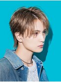韓国へアカルマパーマワックスなしセンターパート 黒髪ウルフ