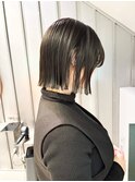 イメチェン/ホワイトブロンド/外ハネボブ/美髪/名駅a24