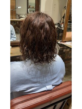 ビューティーマーケット アングゥ イオンモール名取(BEAUTY MARKET ungu) くせ毛風パーマ×ピンクベージュカラー