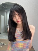 顔周りレイヤーカット/前髪カット/レイヤーロング