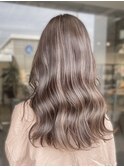 暗髪ナチュラルハイライト×シークレットハイライトブリーチ