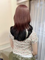 アクシス 栄ガスビル店(`AXIS)&nbsp;【ayame】ピンクベージュ×ブラックのデザインカラー