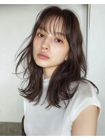 オンク 新宿(onk)&nbsp;黒髪/グレーベージュ/レイヤーロング/前髪パーマ[新宿駅]