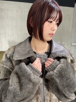 カイコヘアーアンドアートスタジオ(kaiko hair&art studio)&nbsp;ボブ/ボルドーカラー/ダブルカラー/ブリーチ無し/髪質改善/前髪
