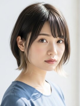 ニル 柏の葉(Nil) ナチュラルショート/耳かけショート/インナーカラー/前髪あり