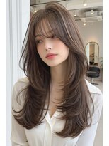 ノイエ 原宿 北参道(NoIE) ハッシュカットシースルーバングフレンチバングレイヤーカット