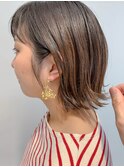 bob(グラデーションカラー、外ハネボブ、グレージュ)