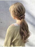【LA PENSEE】大人ブリーチカラー×シュシュアレンジ