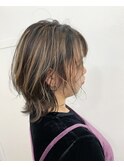 ベージュハイライトカラー/ウルフスタイル　stylist/miaki