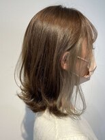 ヘアーメイクパウダー 天王寺寺田町店(Hair make powder)&nbsp;大人可愛い20代30代40代小顔ウルフレイヤーボブインナーベージュ