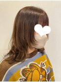 ウルフカット/シルキーベージュ/ぱっつん前髪