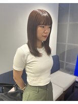 トレス(TRESS)&nbsp;セミロング/フェイスレイヤー/オレンジカラー/暖色/ブリーチ無し