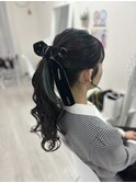 ポニーテールおしゃれリボン♪