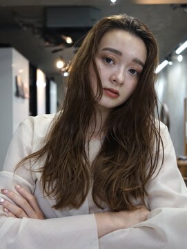 ソルトウォーター(SALT WATER) レイヤーカット/ブラウン/韓国ヘアー/ブリーチなし/恵比寿/