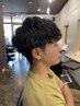 メンズカット+波巻きスパイラルパーマ￥15000 /那覇/波巻きパーマ/ウルフ
