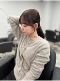 グレージュカラー× 顔周りカット