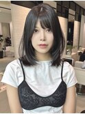 韓国ミディアムレイヤーカット前髪カットリートメント