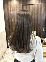 リノナ(Linona)&nbsp;ロングショートワンカールパーマカーキグレージュ前髪錦糸町