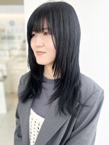 ヒビカ(HIBIKA)&nbsp;カジュアルロングレイヤー　ブルーブラック