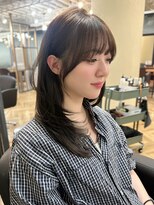 マインバイアフロートギンザ(MYNE by AFLOAT GINZA)&nbsp;ワンカール/顔まわりカット／オリーブベージュ／銀座