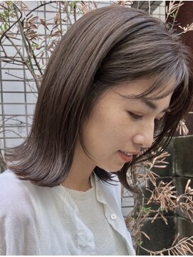 木々 透明感カラー/グレージュ