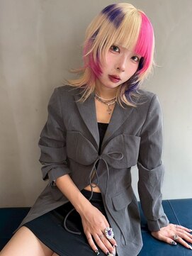 エクーエルム 心斎橋(ECOO yelm) 【ウルフ×デザインカラー】ハイトーン/ブリーチ