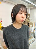 流行りの韓国ショートボブレイヤーハッシュカット