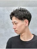 色気ウェーブ×ツーブロックパーマ