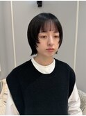 黒髪/ハッシュボブ/ミニボブ/ショートボブ/前髪/レイヤー/銀座