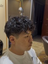 リゴ ヘアー(RIGO hair)&nbsp;フェード×無造作スパイラルパーマショート