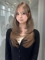 ニューヨークニューヨーク 三宮駅前店(NYNY)&nbsp;韓国風ロングレイヤー×ミルクティーベージュ