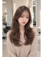 ジル バイ ジゼル 博多店(JILL by GiseL)&nbsp;ミディアム レイヤーカット ブリーチなしWカラー 透明感