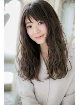 モッズ ヘア 福岡姪浜店(mod's hair) モーブカラーの小顔グラマラスロング