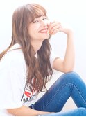 【面長さんにオススメ♪】シースルーバング×無造作ウェーブ