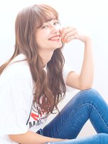 ヘアーサロン ラフリジー(Loufreasy)&nbsp;【面長さんにオススメ♪】シースルーバング×無造作ウェーブ