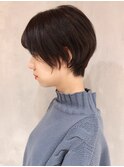 丸みくびれショート_毛先パーマことりベージュ_ba259832