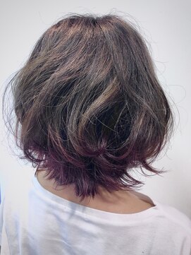 ラミパス(RAMIPASS ladies&gentlemen) グレージュハイライト&裾カラー(チェリー)