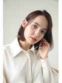 ナチュラルストレート×カカオブラウンカラー