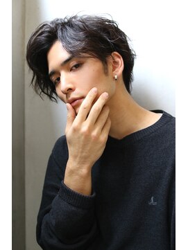 ロゼ 甲子園口(Rose) 【ROSE】黒髪マッシュ_センターパート5783