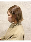 大人可愛い切りっぱなしボブ/ミルクティーベージュ