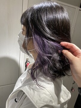 ソワン ドゥ ブレス エルネ 立花店(soin de brace elne) インナーカラー/ケアブリーチ/ラベンダー/パープル/透明感