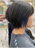 インナーカラー◎フェイスフレーミング◎ブルーカラー/本厚木
