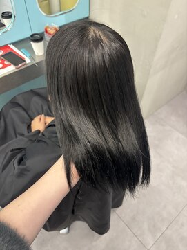 ノー バイ イオエ 西梅田(no. by ioe) ブリーチなしカラー/髪質改善/ミルクティーベージュ/小顔へア