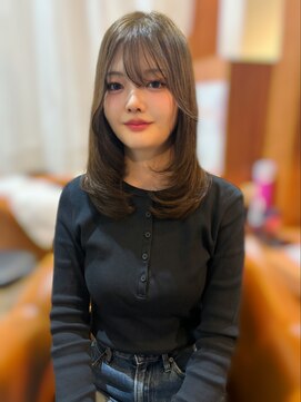 ソワン ドゥ ブレス エルネ 立花店(soin de brace elne) 透明感オリーブベージュ×レイヤーカット