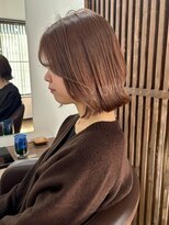 ルルズ(LULUS)&nbsp;京都駅ボブヘアレイヤーボブ/ベージュブラウンココアベージュ